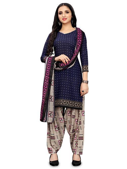 printed patiyala unstitched suit - 16946921 - Very Small Image - 1
