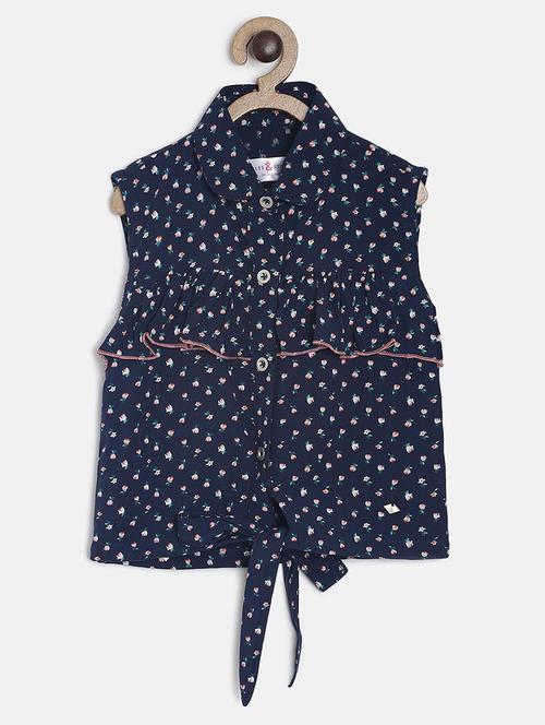 blue cotton regular top - 16947007 - Very Small Image - 1