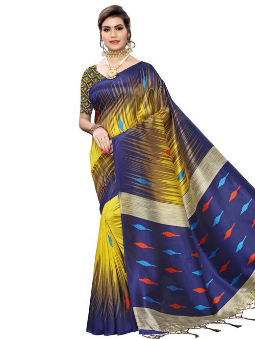 printed bhagalpuri saree with blouse - 16947104 - Very Small Image - 1