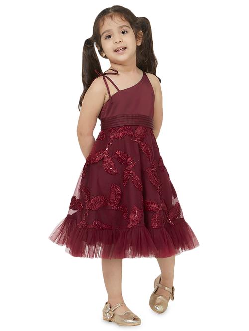 red polyester frock - 16947345 - Very Small Image - 1