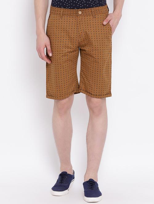brown printed bermuda shorts - 16947641 - Very Small Image - 1