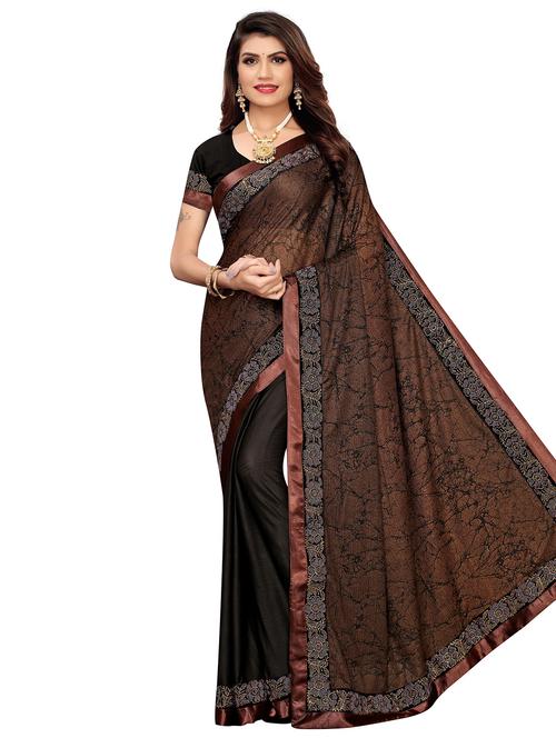 abstract half & half saree with blouse - 16949377 - Very Small Image - 1