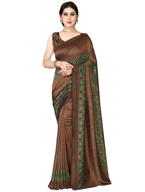 ikat printed saree with blouse - 16949789 - Very Small Image - 1