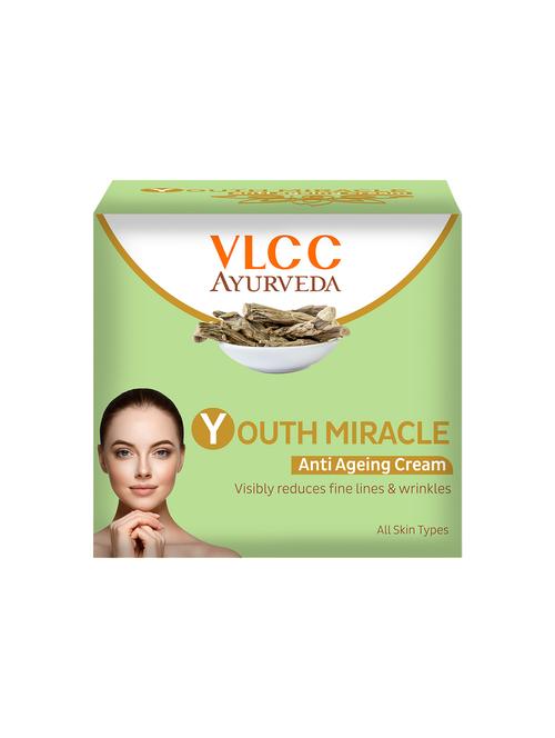 vlcc ayurveda youth miracle anti ageing cream(50gm) - 16950329 - Very Small Image - 1