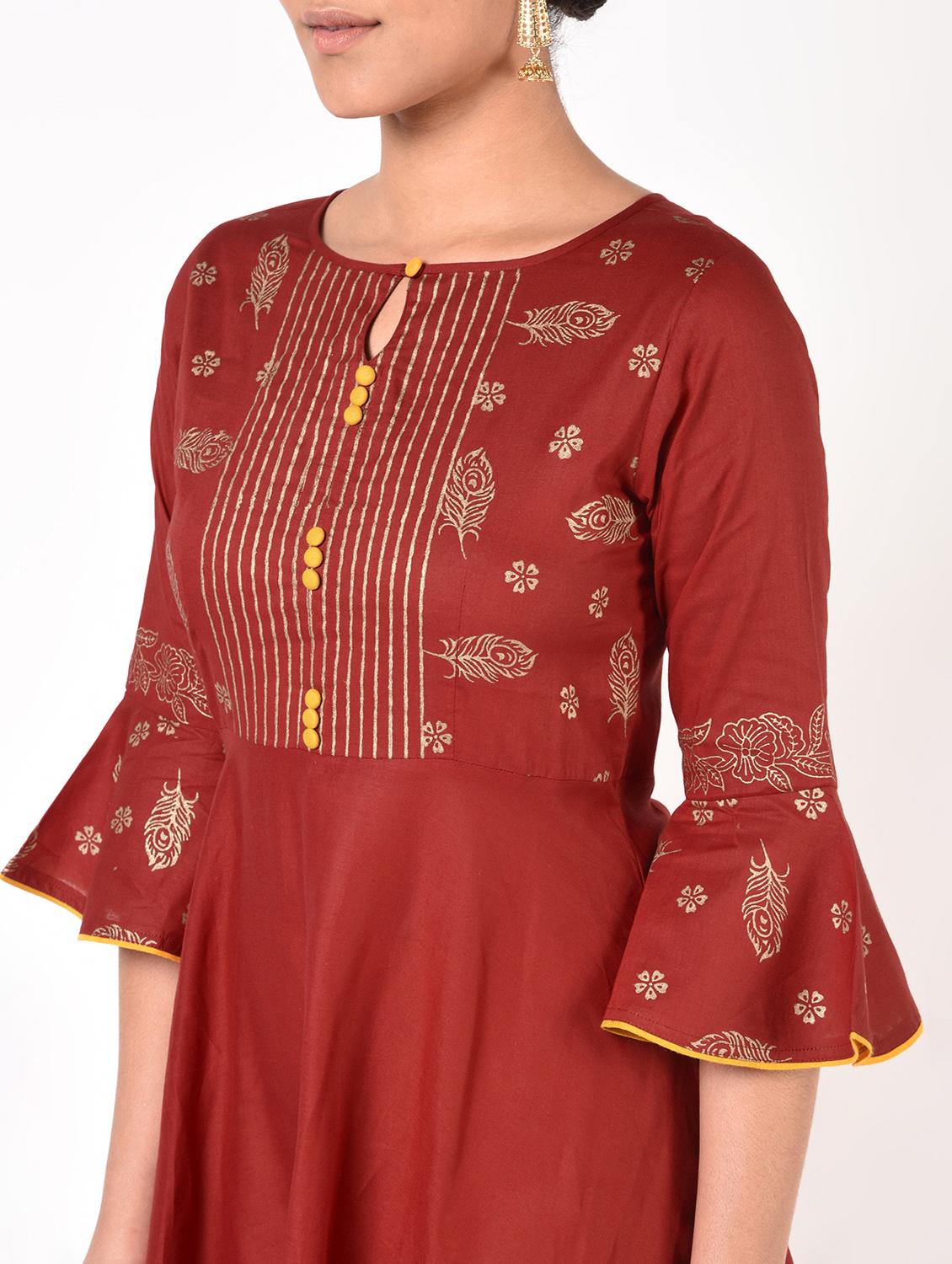 women's flared kurta - 16951338 - Standard Image - 3