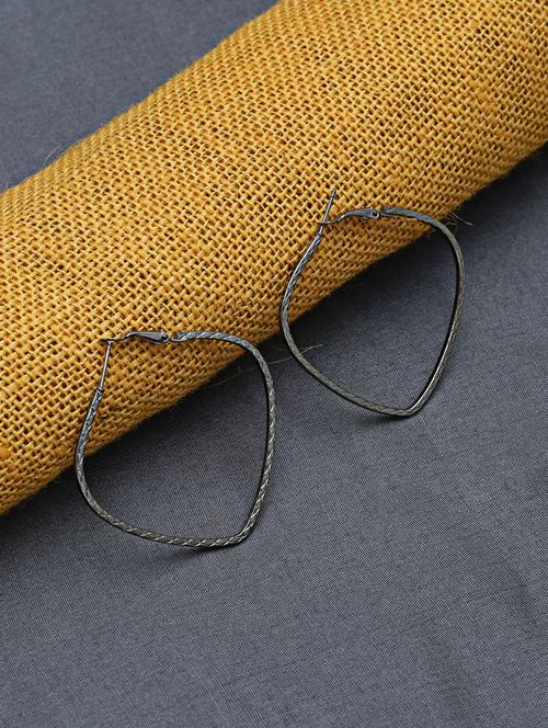 silver metal hoop earring - 16952577 - Very Small Image - 1