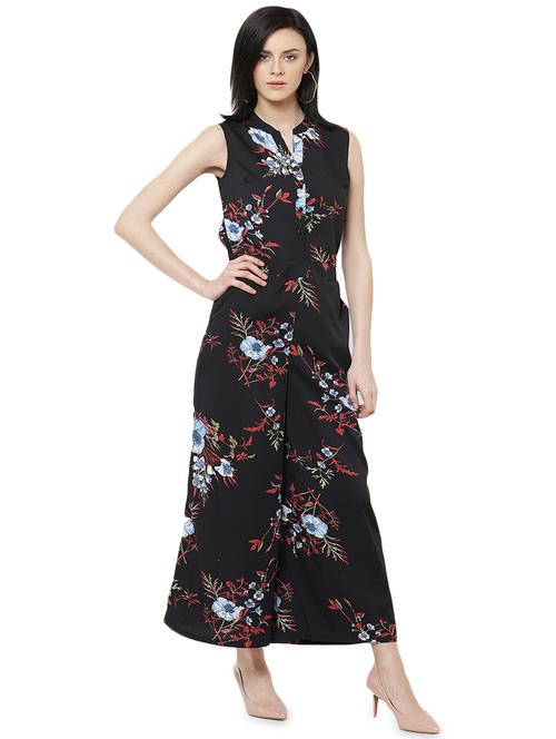 mandarin neck floral jumpsuit  - 16952654 - Very Small Image - 1