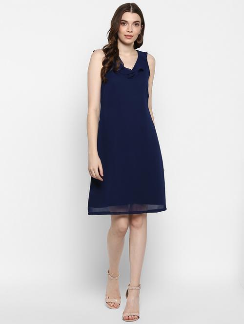 ruffled neck a-line dress  - 16952663 - Very Small Image - 1