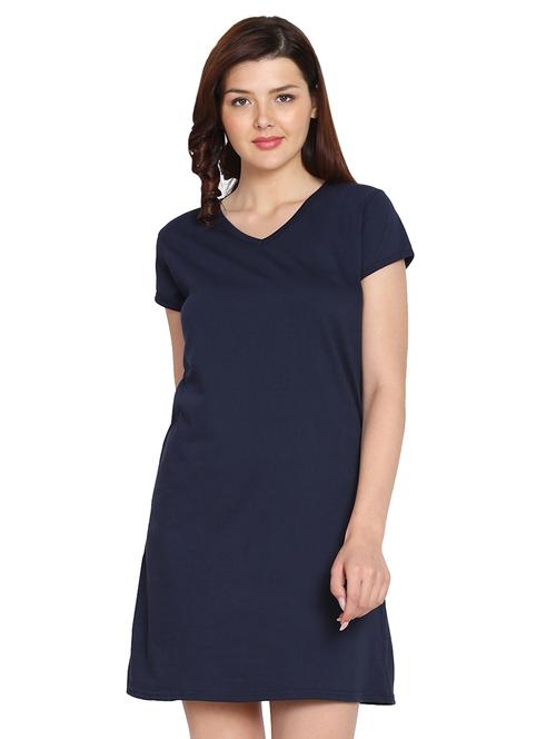 v-neck solid sleepshirt  - 16952730 - Very Small Image - 1