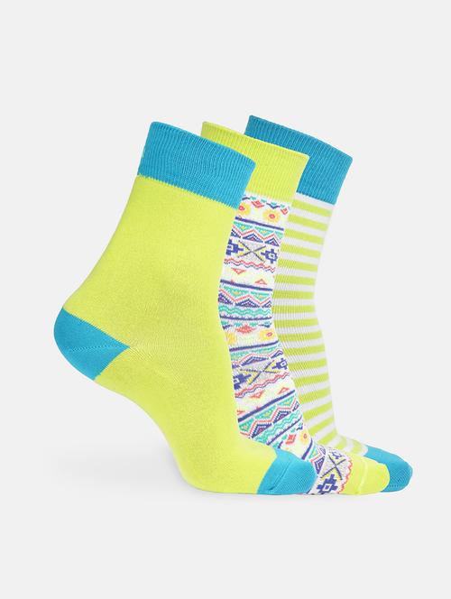 set of 3 striped ankle length multi color socks - 16953530 - Very Small Image - 1