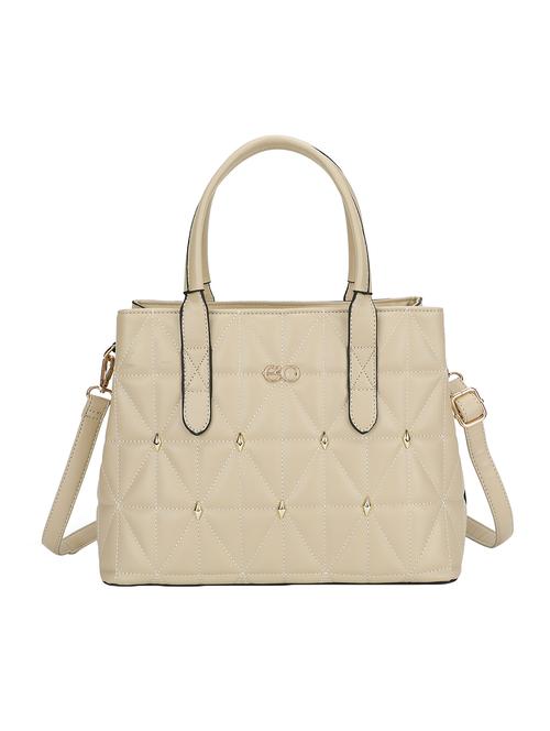 beige leatherette (pu) regular satchel - 16953587 - Very Small Image - 1