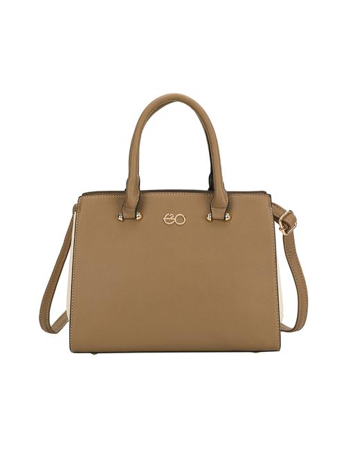 brown leatherette (pu) regular satchel - 16953607 - Very Small Image - 1