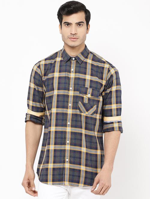 mens checks casual shirt - 16954791 - Very Small Image - 1