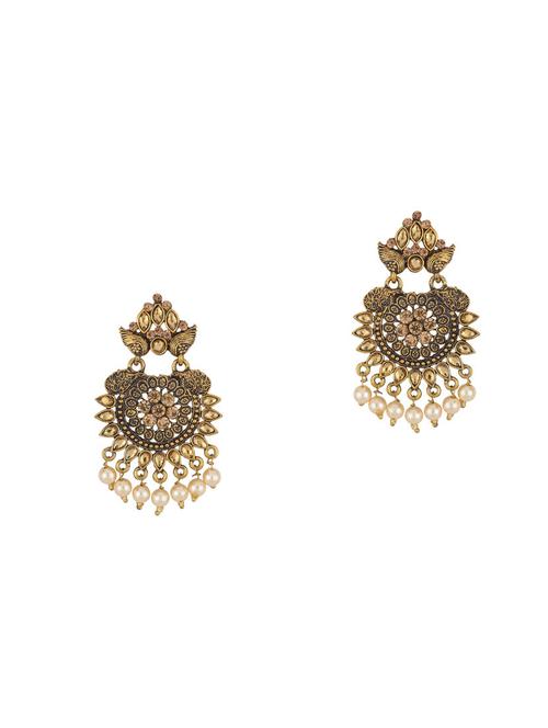gold brass chandballi earring - 16955332 - Very Small Image - 1