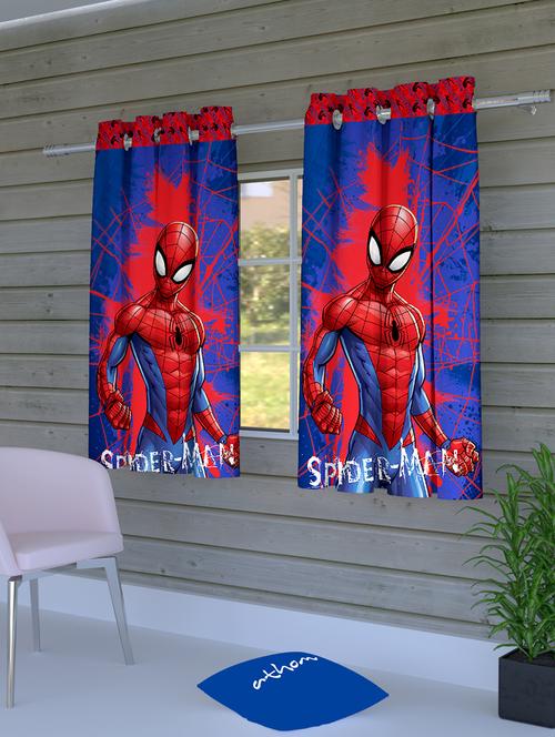 marvel spiderman kids window curtain (pack of 2) - 16955953 - Very Small Image - 1