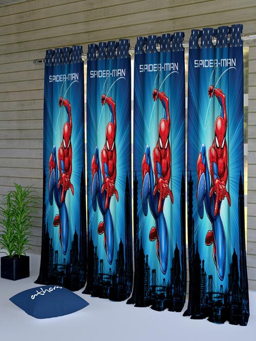 marvel spiderman kids long door curtain (pack of 4) - 16955969 - Very Small Image - 1