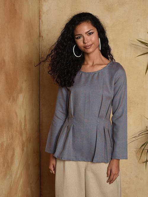 solid a-line kurti - 16957309 - Very Small Image - 1