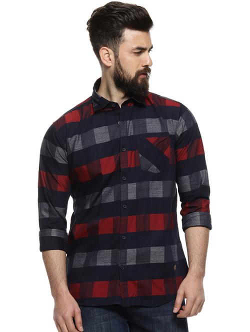 mens checks casual shirt - 16958338 - Very Small Image - 1