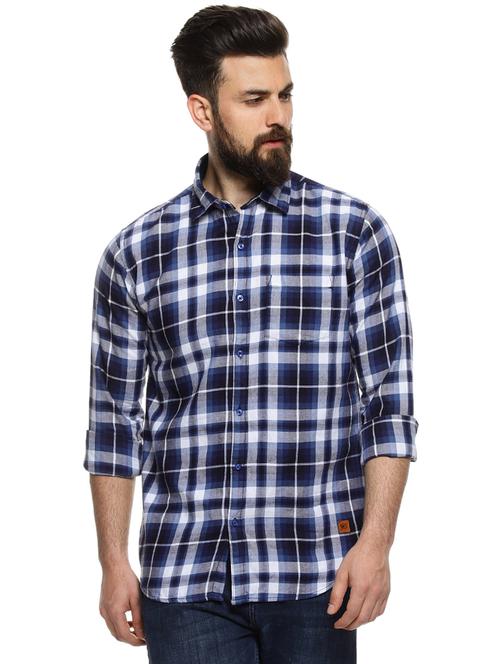 mens checks casual shirt - 16958341 - Very Small Image - 1
