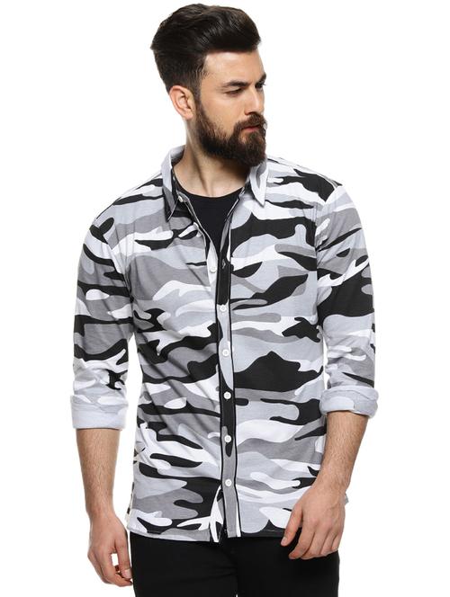 mens camouflage casual shirt - 16958349 - Very Small Image - 1