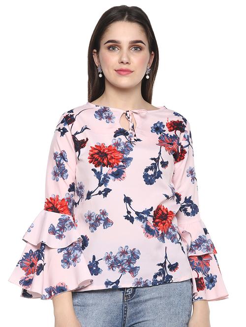 bell sleeves floral top  - 16958759 - Very Small Image - 1