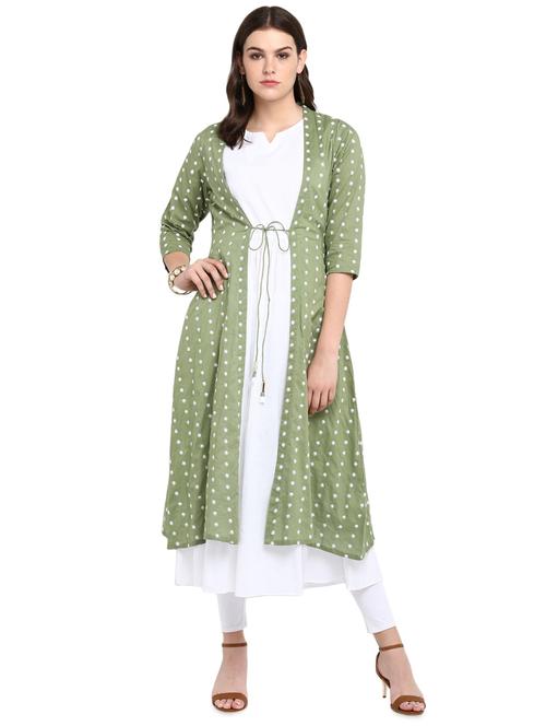 embroidered kurta with jacket kurta - 16958819 - Very Small Image - 1