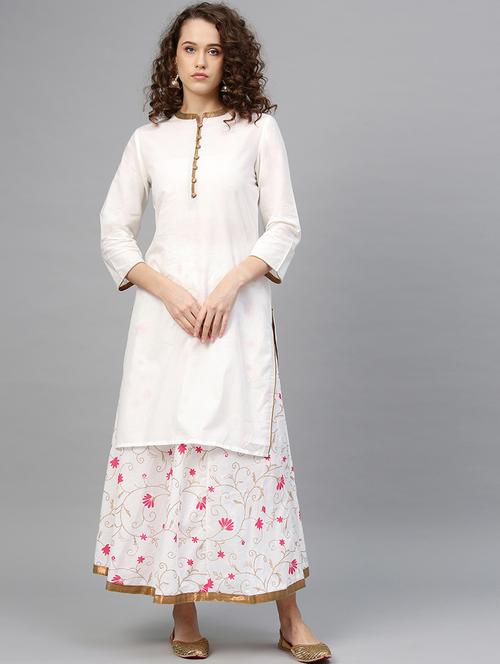 solid kurta skirt set - 16959626 - Very Small Image - 1