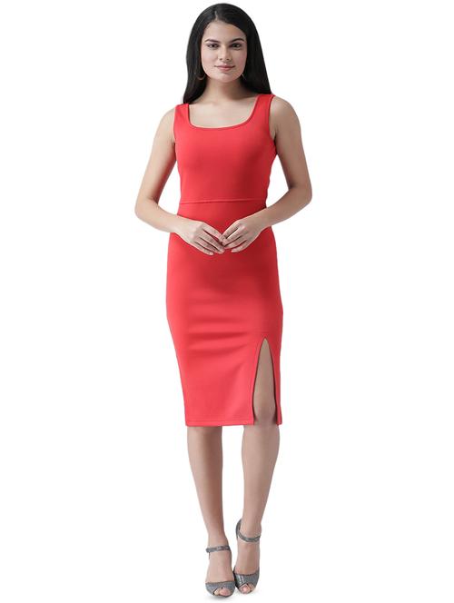 front slit bodycon dress - 16960431 - Very Small Image - 1