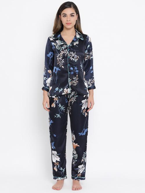 Floral Shirt With Pyjama Set - 16960862 - Very Small Image - 1