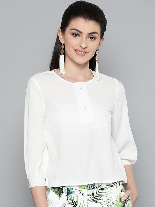 round neck solid top  - 16962215 - Very Small Image - 1