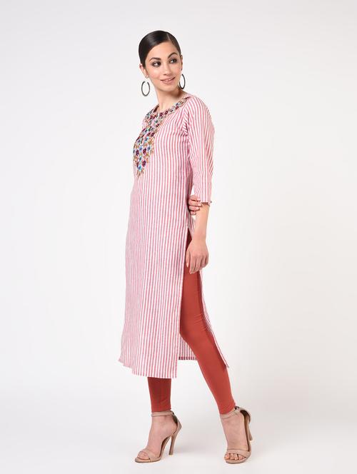 embroidered straight kurta - 16962293 - Very Small Image - 1