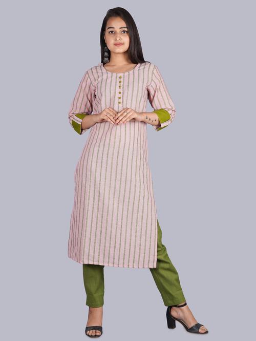 striped straight kurta - 16962934 - Very Small Image - 1
