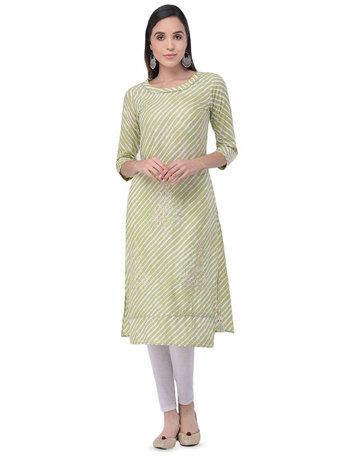 leheriya print straight kurta - 16963070 - Very Small Image - 1