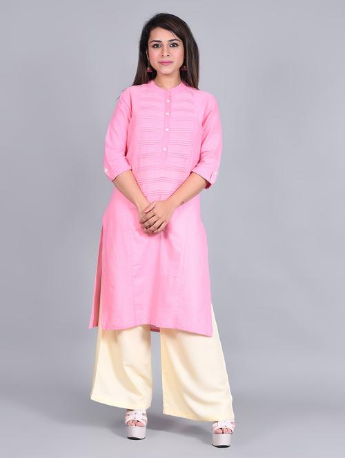 solid straight kurta - 16963481 - Very Small Image - 1
