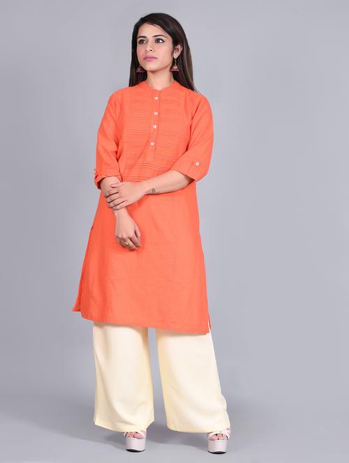 solid straight kurta - 16963485 - Very Small Image - 1