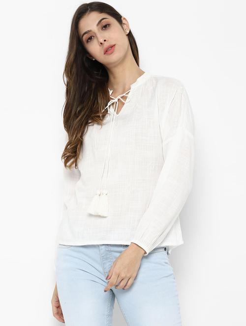 tie up neck solid top  - 16963686 - Very Small Image - 1