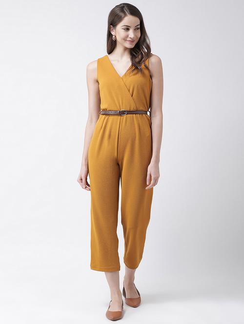 overlap neck belted jumpsuit  - 16964235 - Very Small Image - 1