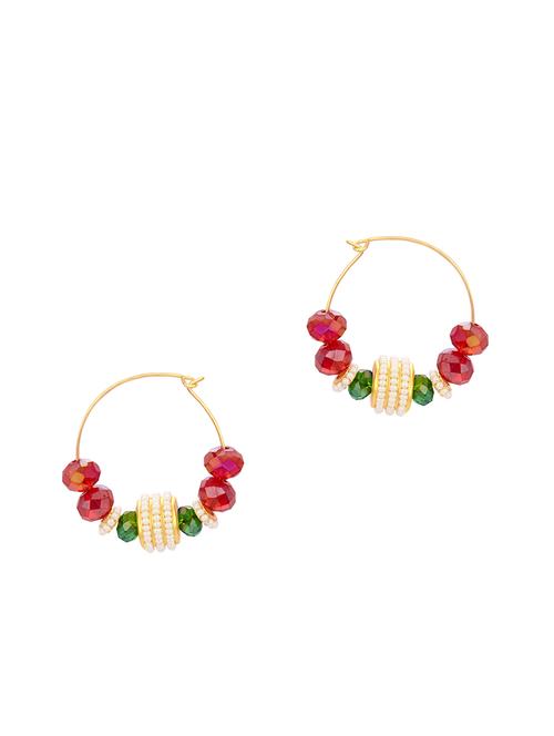 red brass hoop earring - 16964356 - Very Small Image - 1