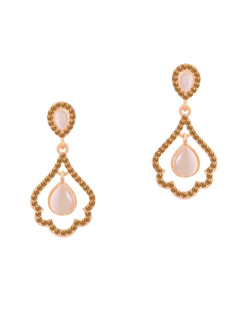 pink brass chandellier earring - 16964658 - Very Small Image - 1