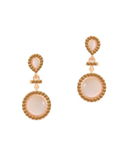 pink brass drop earring - 16964662 - Very Small Image - 1