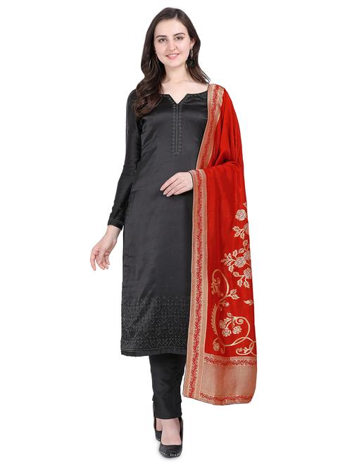 embellished straight pant semi-stitched suit - 16969310 - Very Small Image - 1