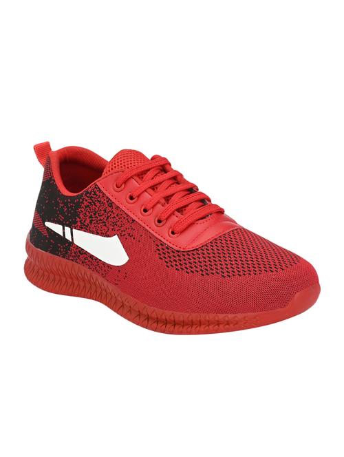 red  lace up sport shoes - 16970449 - Very Small Image - 1