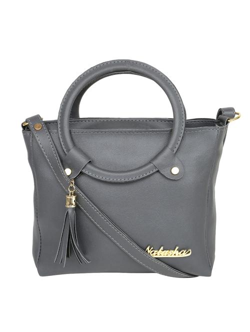grey leatherette (pu)  handbag - 16970931 - Very Small Image - 1