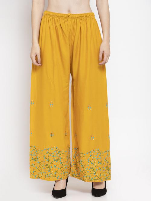 printed hem straight palazzo  - 16971308 - Very Small Image - 1