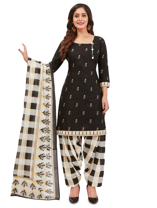 printed unstitched salwar suit - 16971749 - Very Small Image - 1
