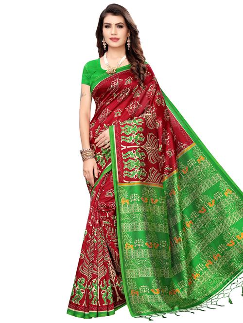 warli print banarasi saree with blouse - 16972994 - Very Small Image - 1