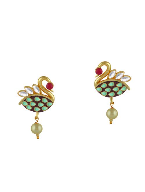 red metal studs earring - 16973362 - Very Small Image - 1