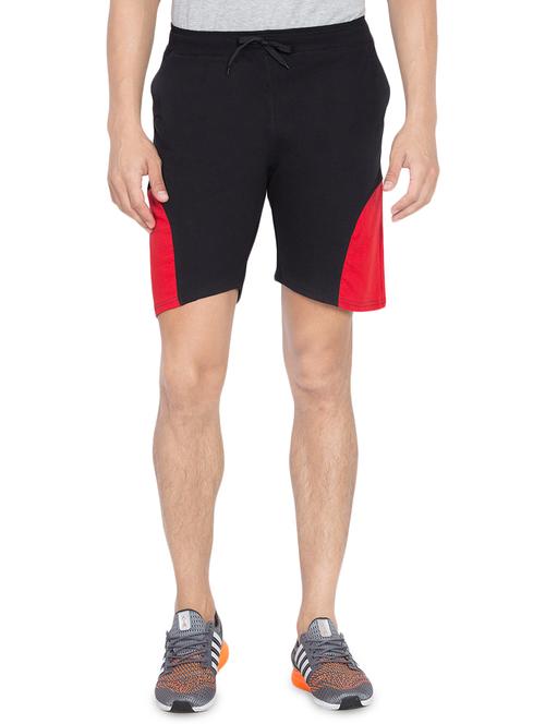 black color block shorts - 16974042 - Very Small Image - 1