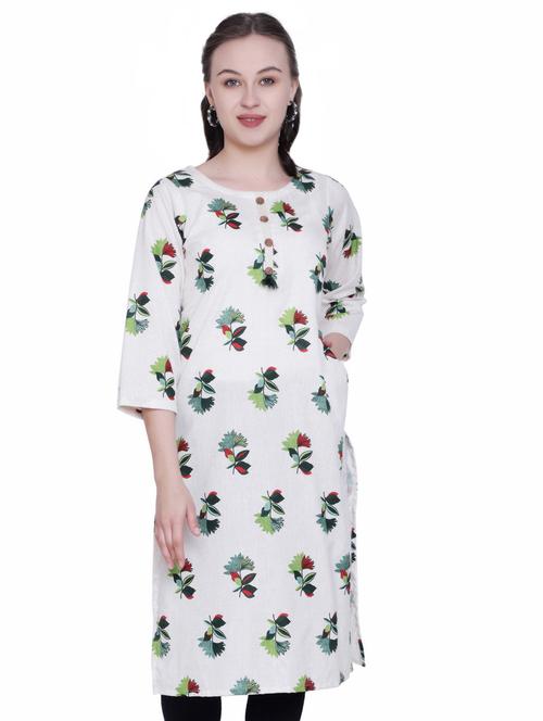 floral straight kurta - 16975115 - Very Small Image - 1