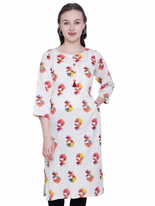 floral straight kurta - 16975116 - Very Small Image - 1